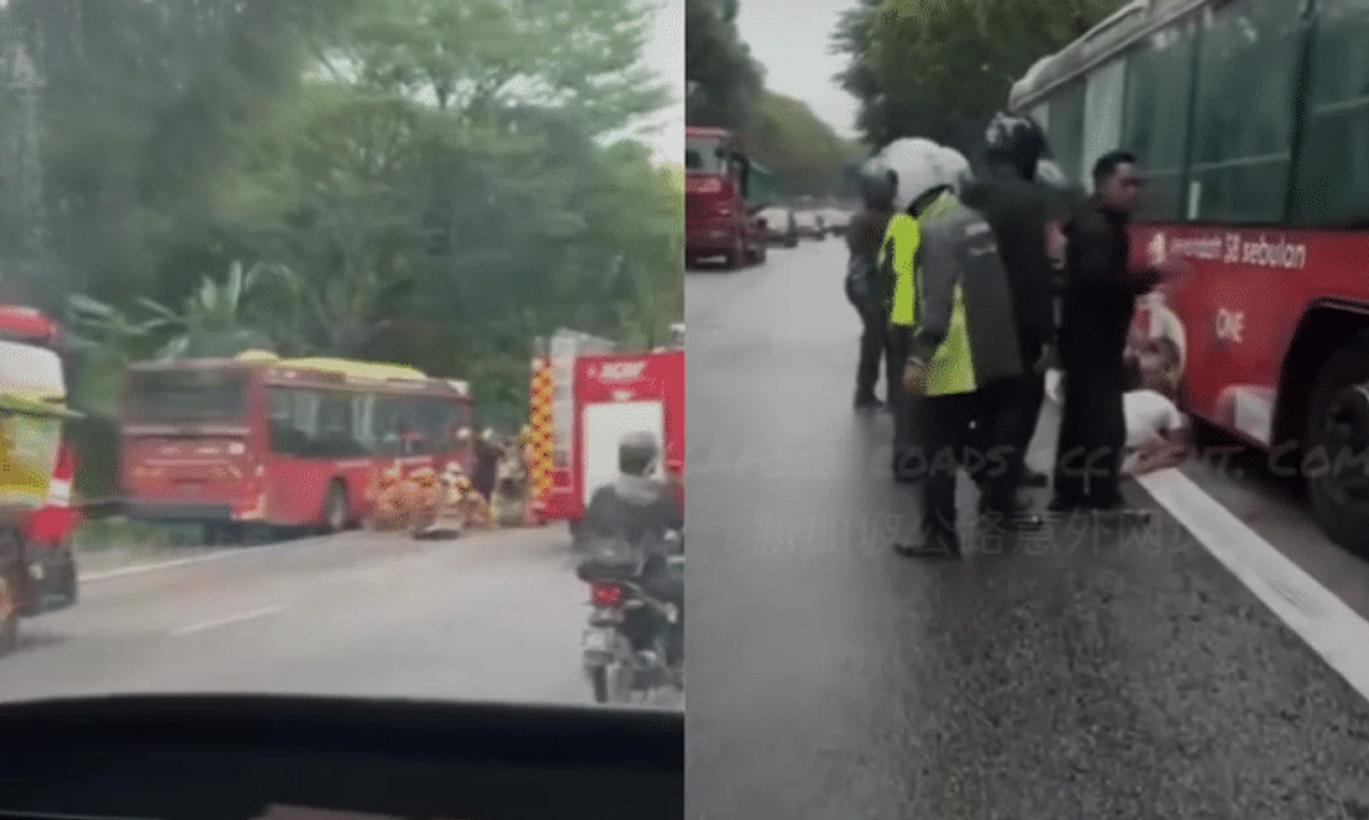 The motorcyclist was taken conscious to Khoo Teck Puat Hospital, where he subsequently died.