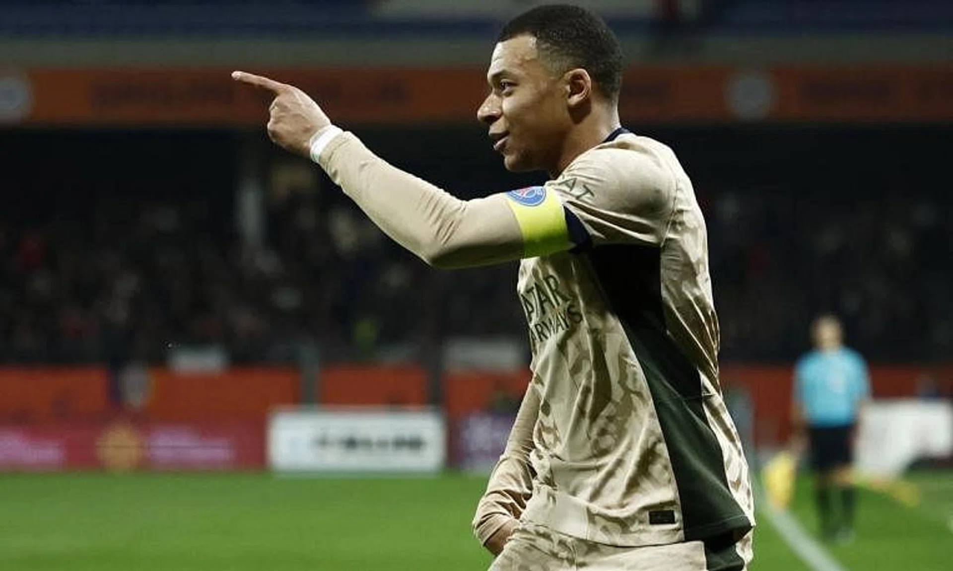 FILE PHOTO:Soccer Football - Ligue 1 - Montpellier v Paris St Germain - Stade de la Mosson, Montpellier, France - March 17, 2024 Paris St Germain's Kylian Mbappe celebrates scoring their second goal REUTERS/Stephane Mahe/FILE PHOTO