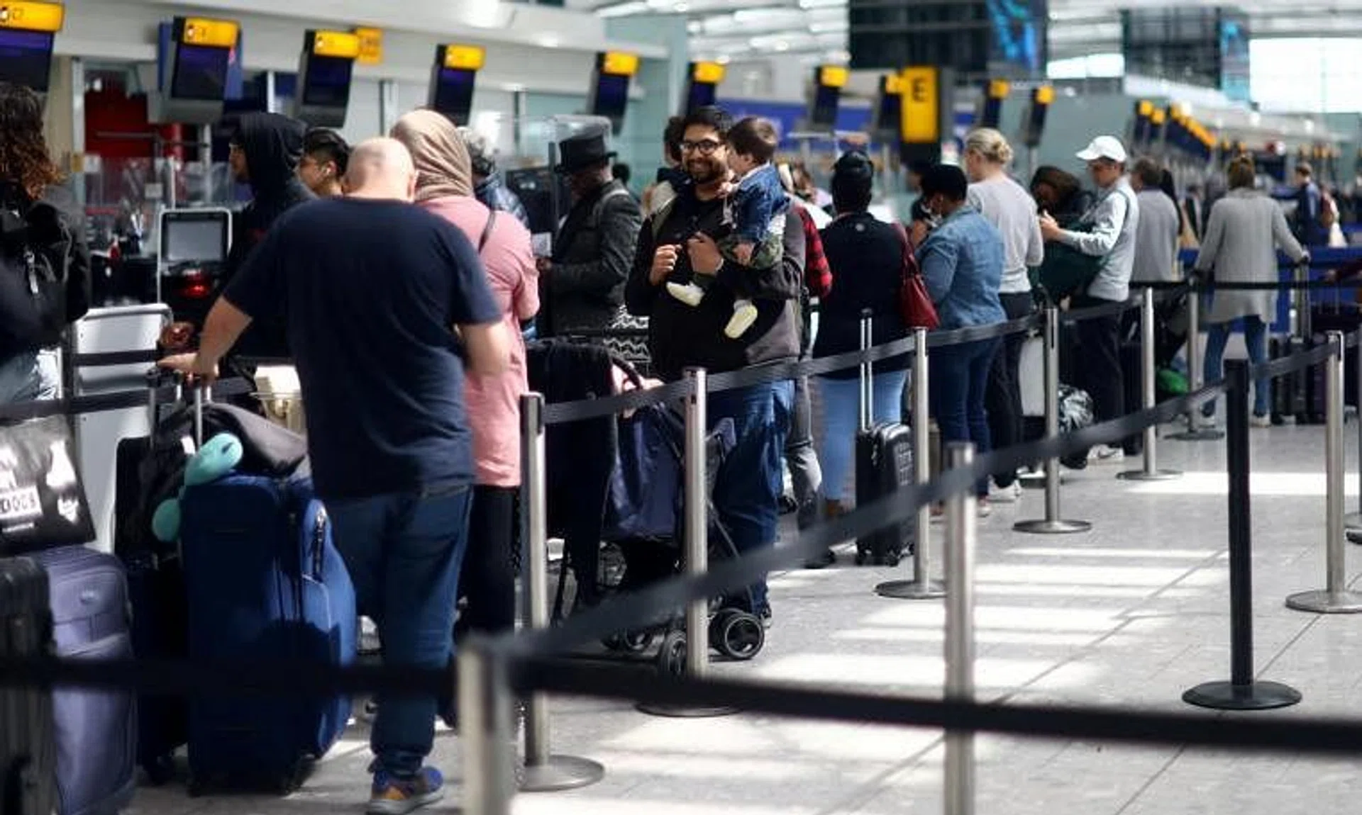 Earlier this month, the airport capped the number of passenger departures at 100,000 a day.