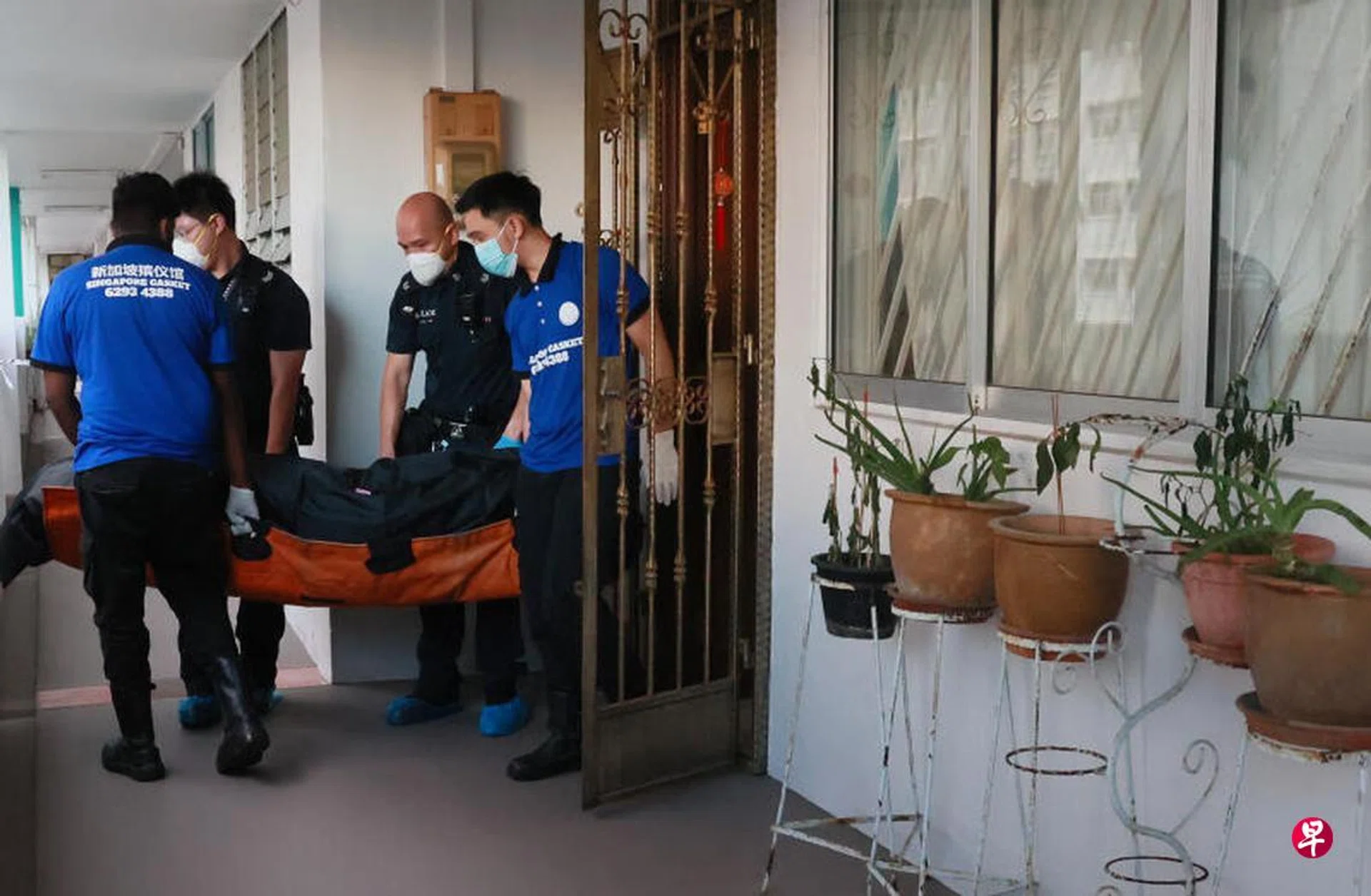 The body was removed by police officers and the coroner at about 6pm on Sunday, May 25, after investigations were completed. 