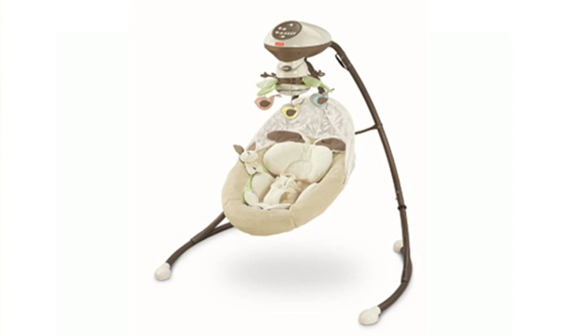 The Snuga Swing, targeted at infants of up to nine months of age, has both front-to-back and side-to-side motions.