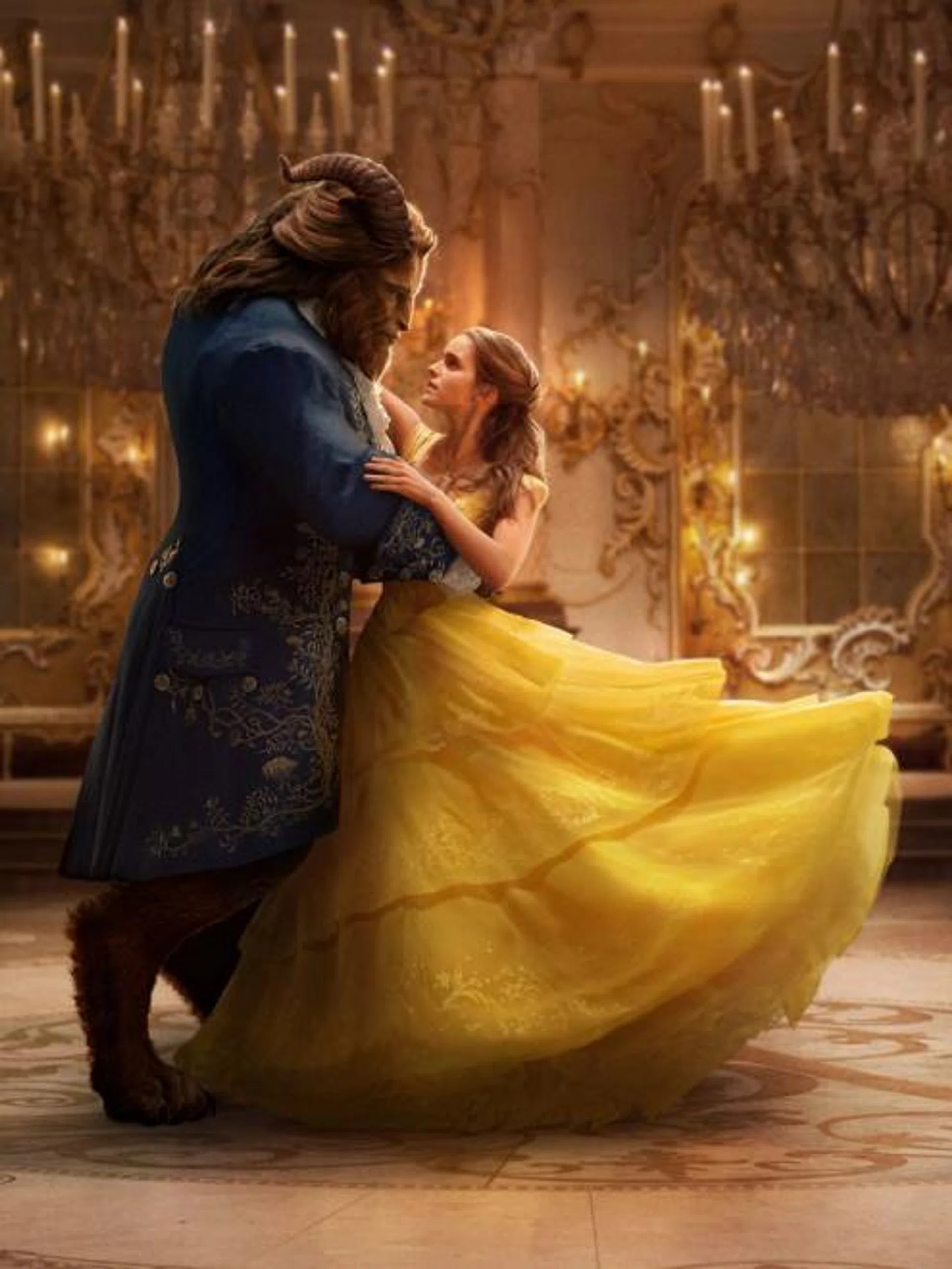 Cinema still: Beauty And The Beast starring Emma Watson and Dan Stevens.