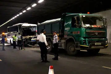 Bus, tipper truck crash on MCE injures 28