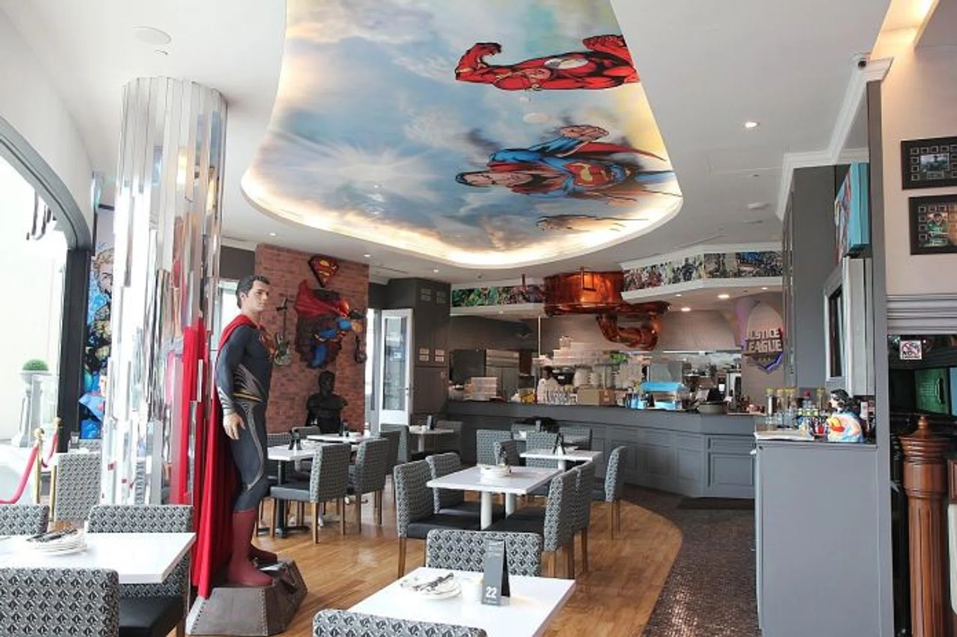 STRONG LINE-UP: With more than 100 characters to work with, the DC Comics Super Heroes Cafe is constantly rolling out new menus inspired by the superheroes.