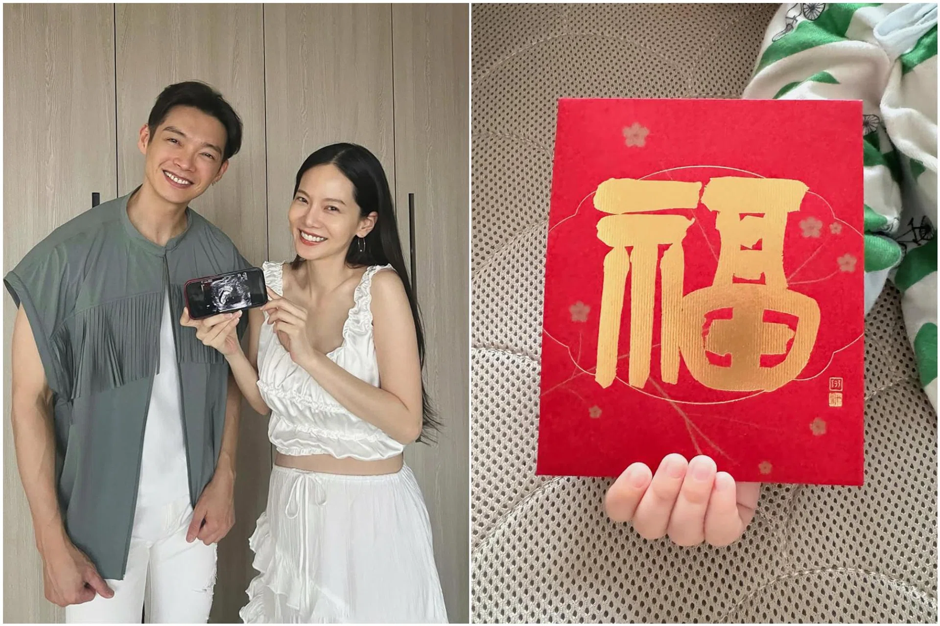 Taiwanese actress Joanne Tseng announced her pregnancy on social media with her husband Calvin Chen in August 2024. 
