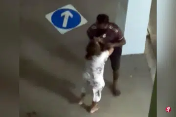 Woman hurls bus stop sign at man during late-night quarrel in Woodlands