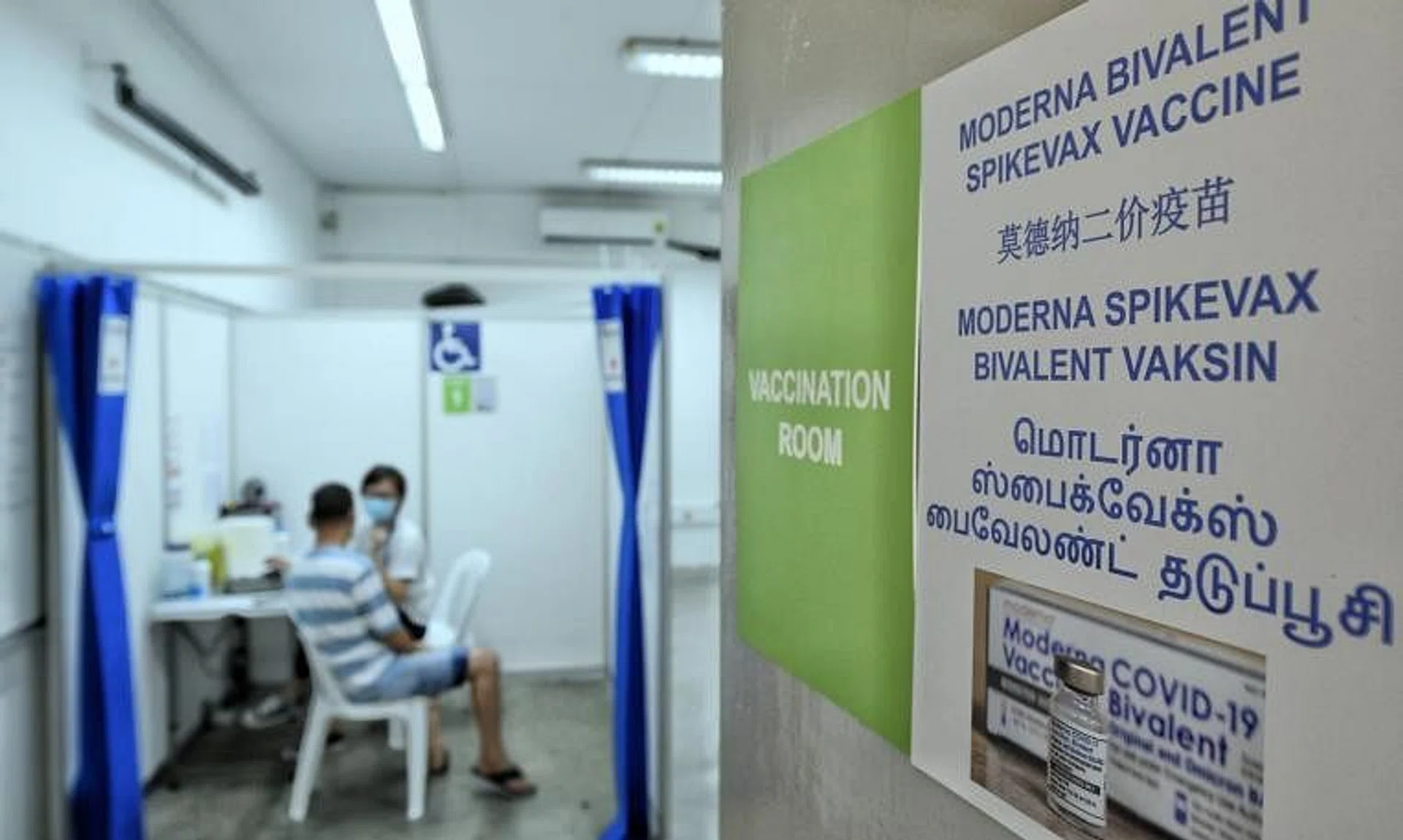 Singapore started offering the Moderna bivalent vaccine to people aged 50 and older as a second booster shot on Friday.