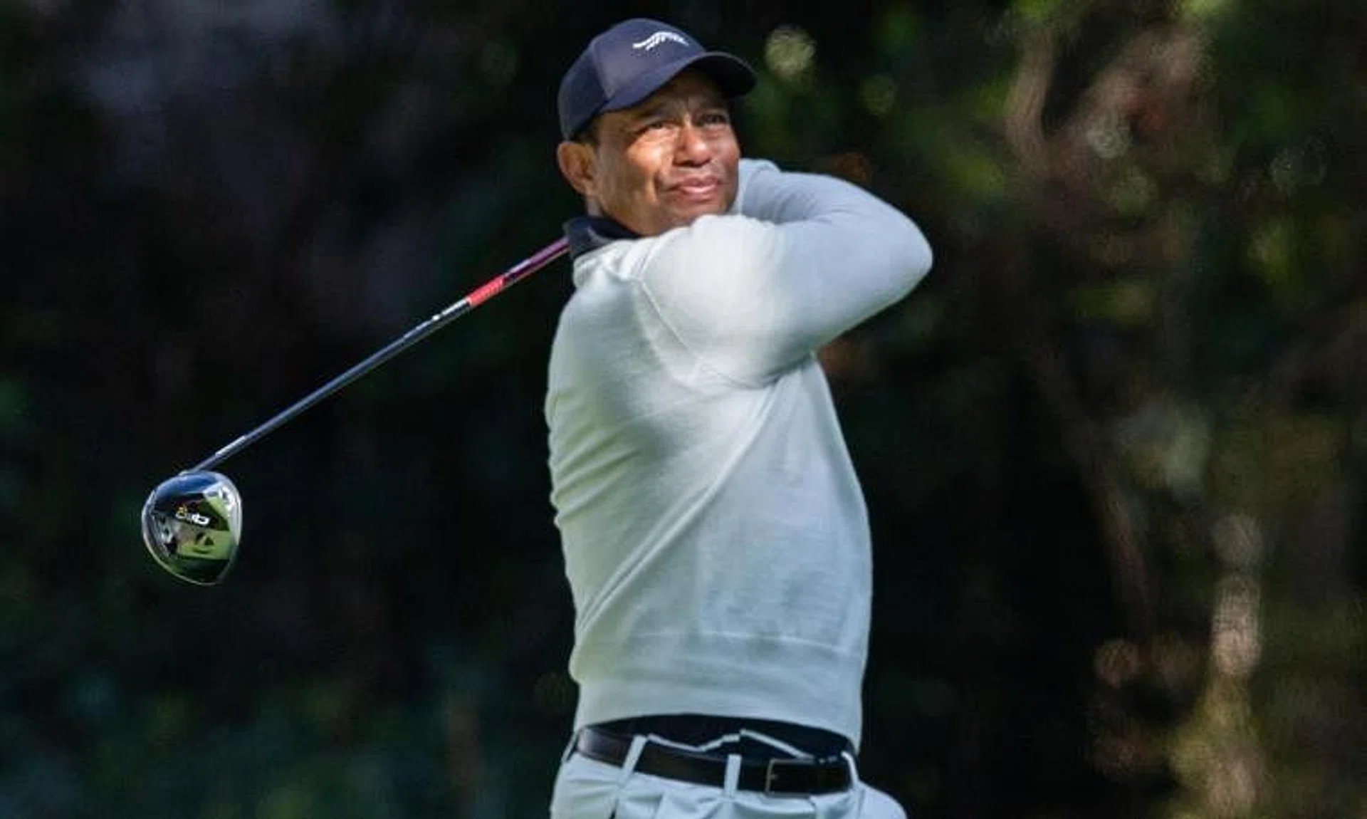 Tiger Woods on the 12th hole during the first round of The Genesis Invitational golf tournament.