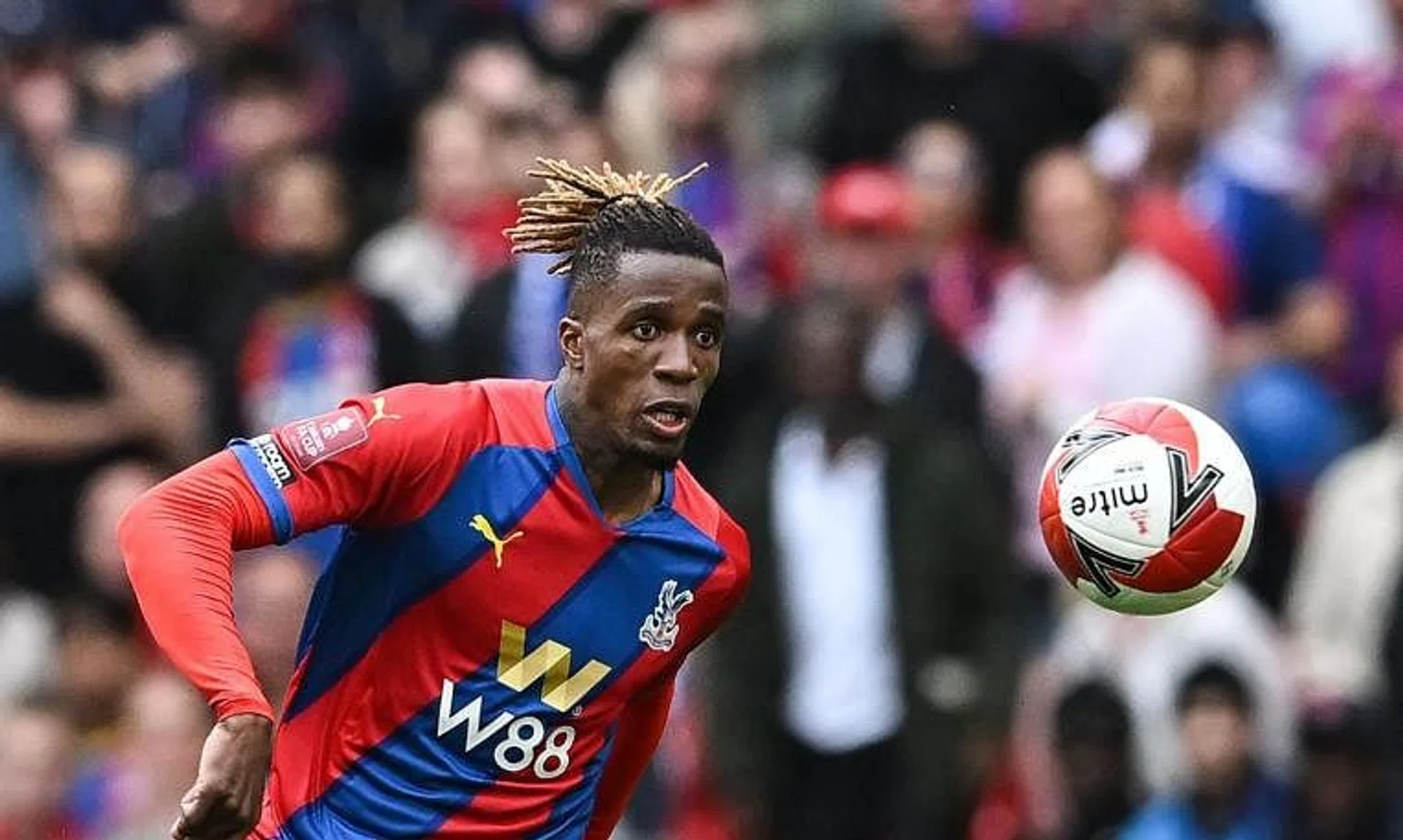Wilfred Zaha scored 14 goals in 33 appearances in the English Premier League last season.