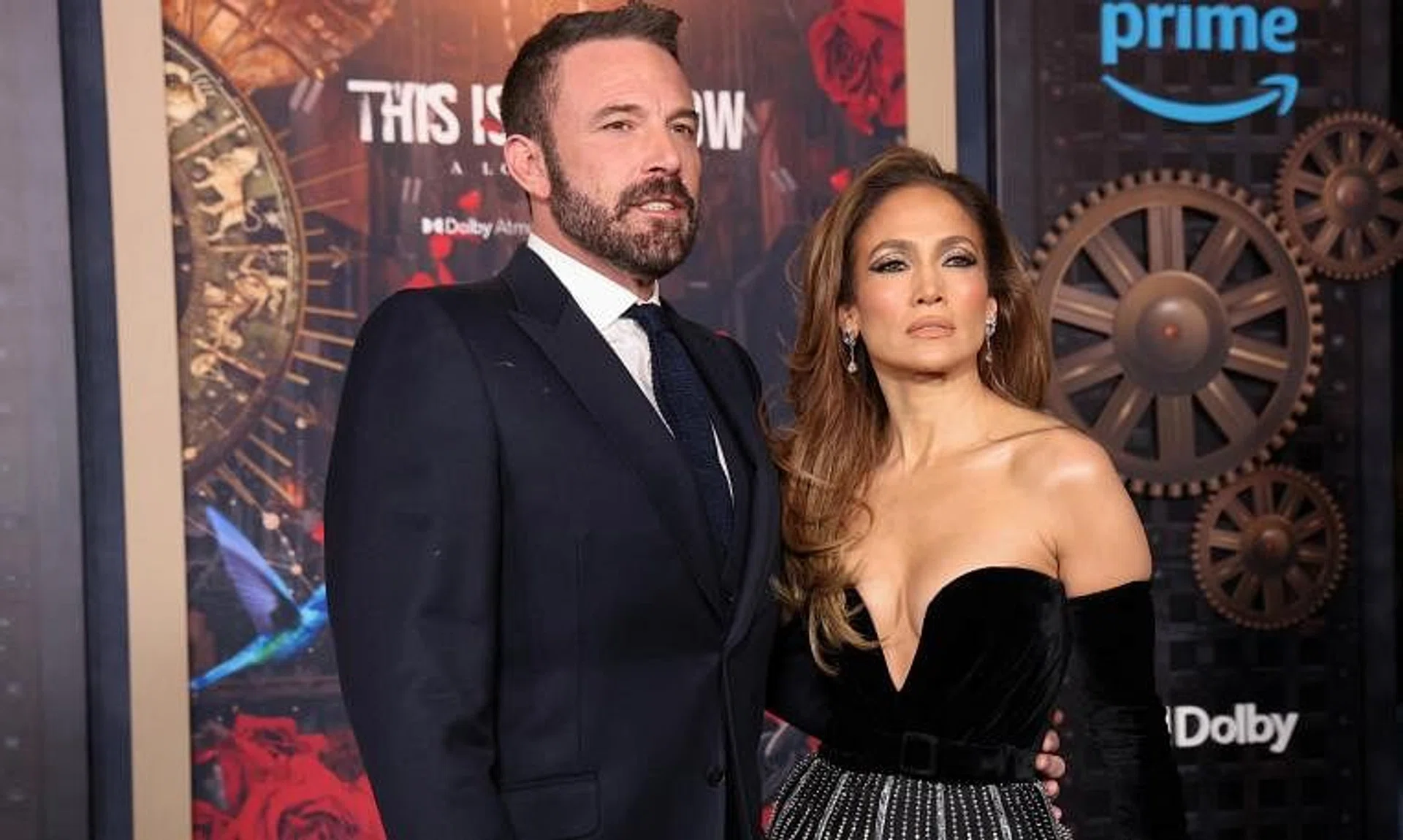 Ben Affleck and Jennifer Lopez attend the premiere of This Is Me...Now: A Love Story in Los Angeles on Feb 13.
