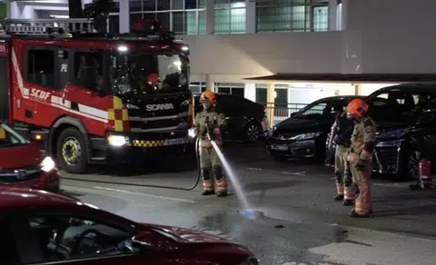Explosion heard as PMD burns in Ang Mo Kio