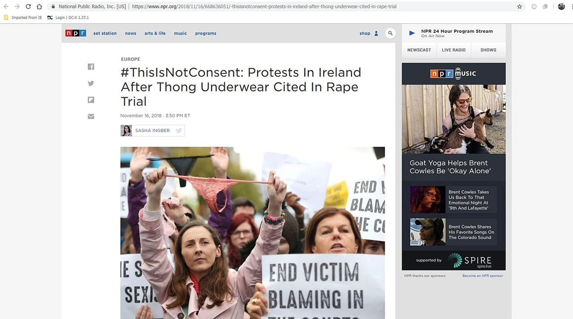 Many people have said that showing the victim's underwear in court was humiliating and insensitive. 