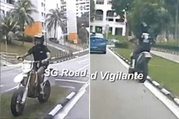 Teck Whye Lane rider mounts divider, sparks outrage