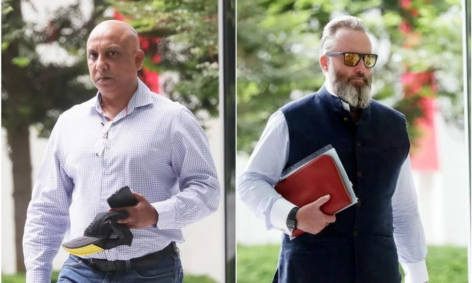Former director of Citadelle Corporate Services R. Shanmugaratnam (left) and British national James Henry O’Sullivan on July 31.