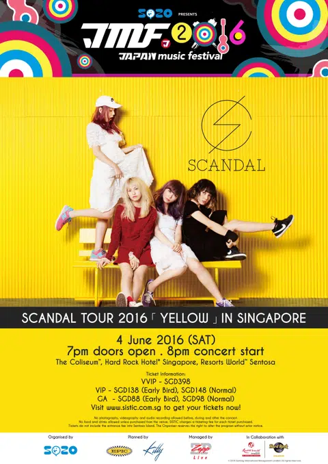Win J-rock girl group Scandal's concert tickets