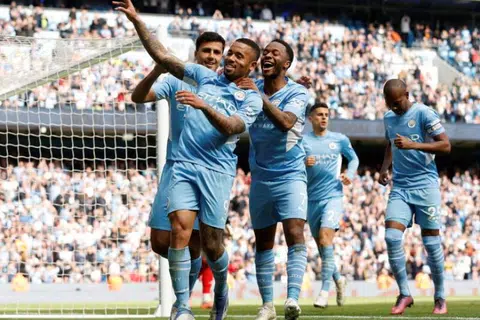 Jesus hits four as Man City extend lead at top with thrashing of Watford