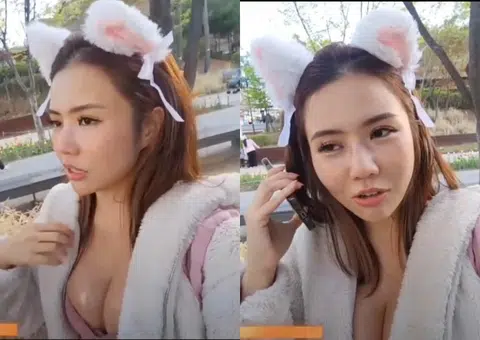 Local streamer Kiaraakitty gets stopped by cops in Seoul for 'having her boobs out'