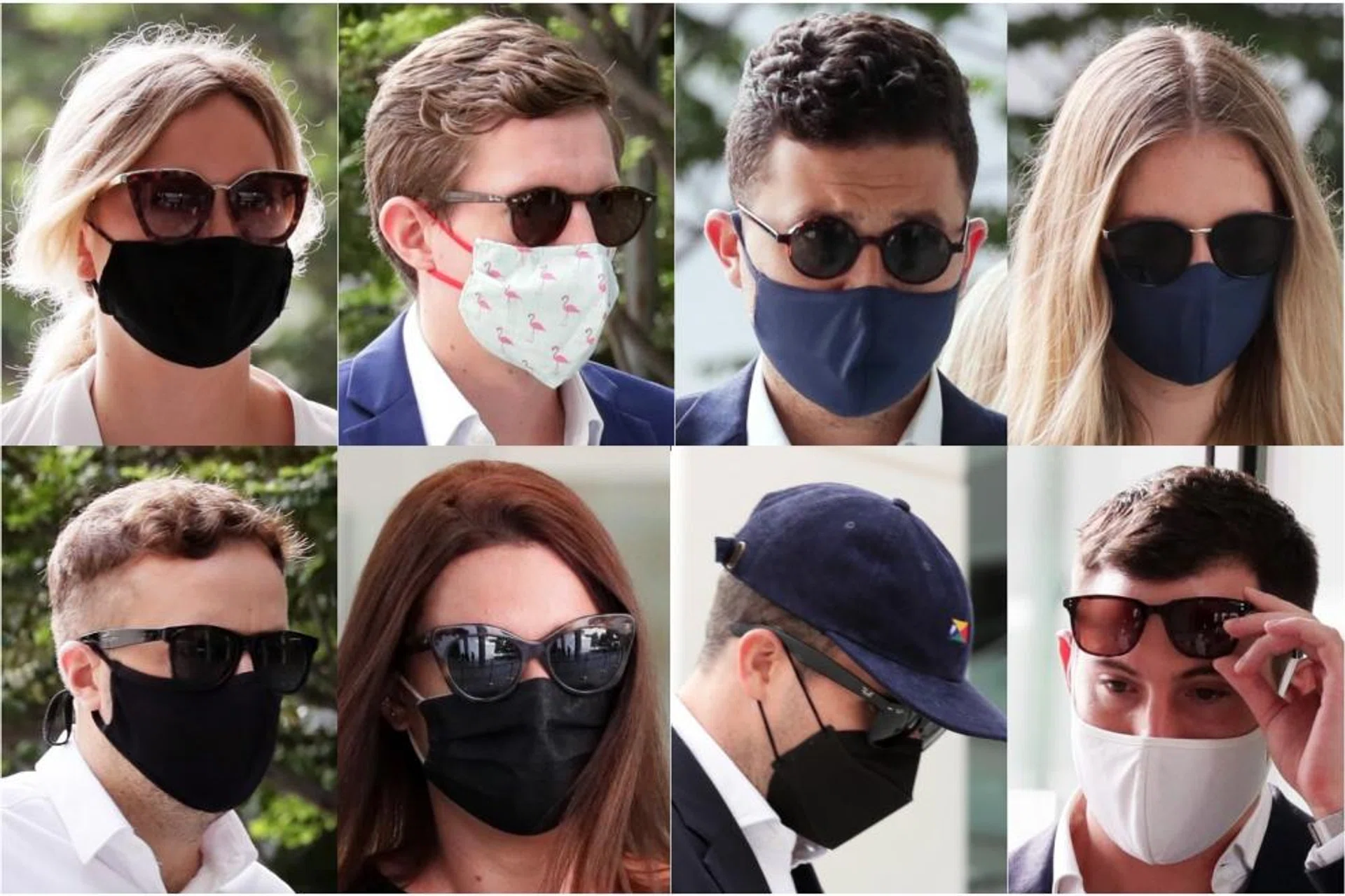 (Clockwise from left) Annabelle Morgan Duke, Philip Edward Knatchbull Holmes, Mark Alexander Bellamy, Amy Georgina Hunt, Thomas Cuthbert Williams-Jones, Oliver Francis William Campbell, Amy Alexandra Stewart and Benjamin David Waters. 