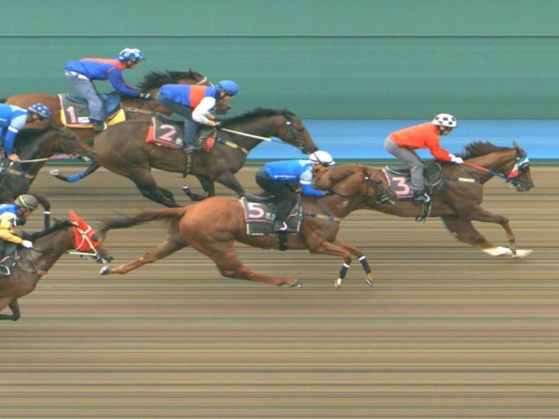 The Steven Burridge-trained Ejaz (Manoel Nunes) finishing the best in the first barrier trial on April 16, with Wan Legacy (Troy See) and Condor (Ryan Curatolo) second and third respectively.
