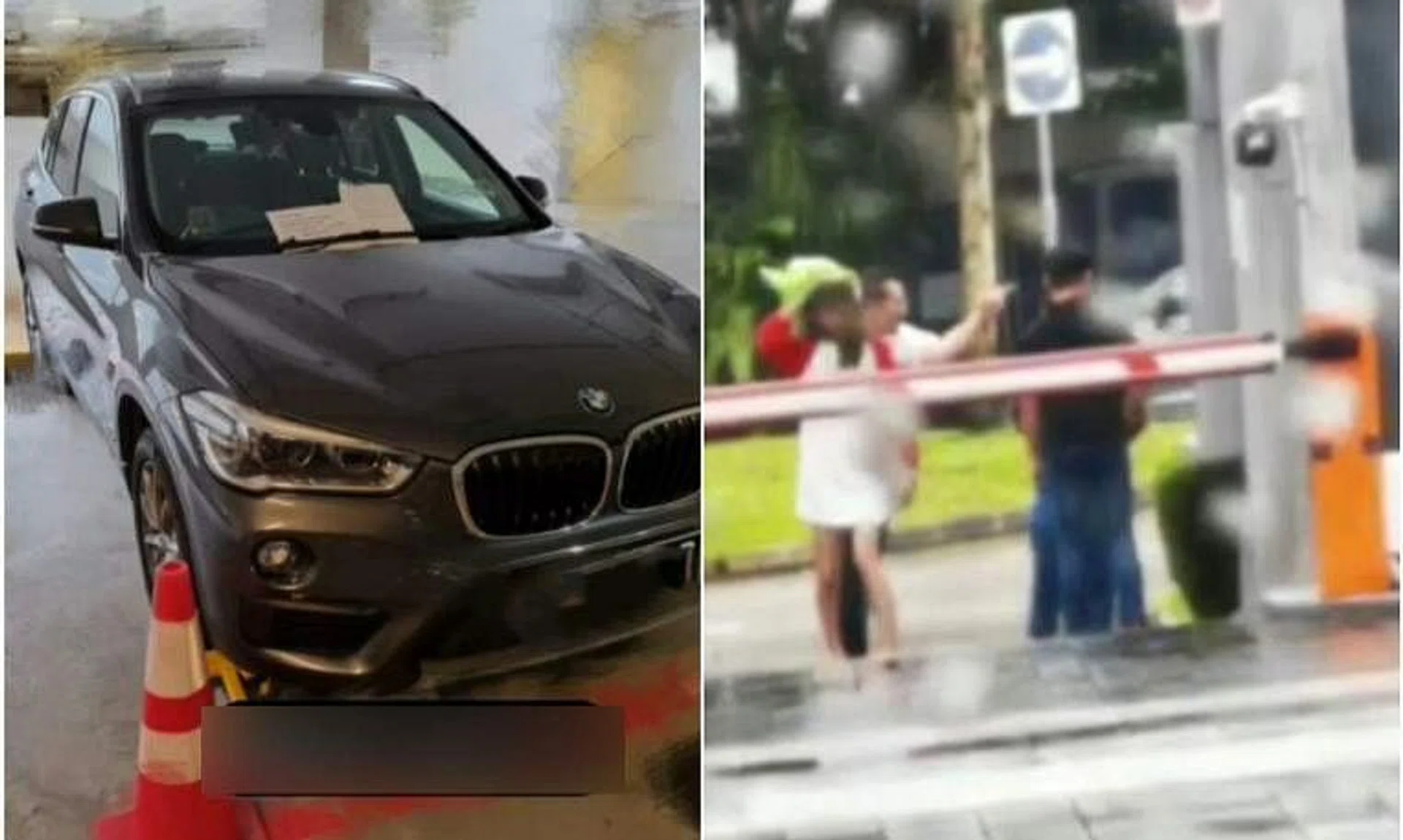 The man had yelled at the security guard even after it was explained to him that his vehicle had been parked illegally.