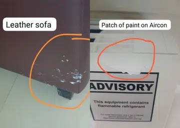 Homeowner furious as painters allegedly stain sofa, even air-con
