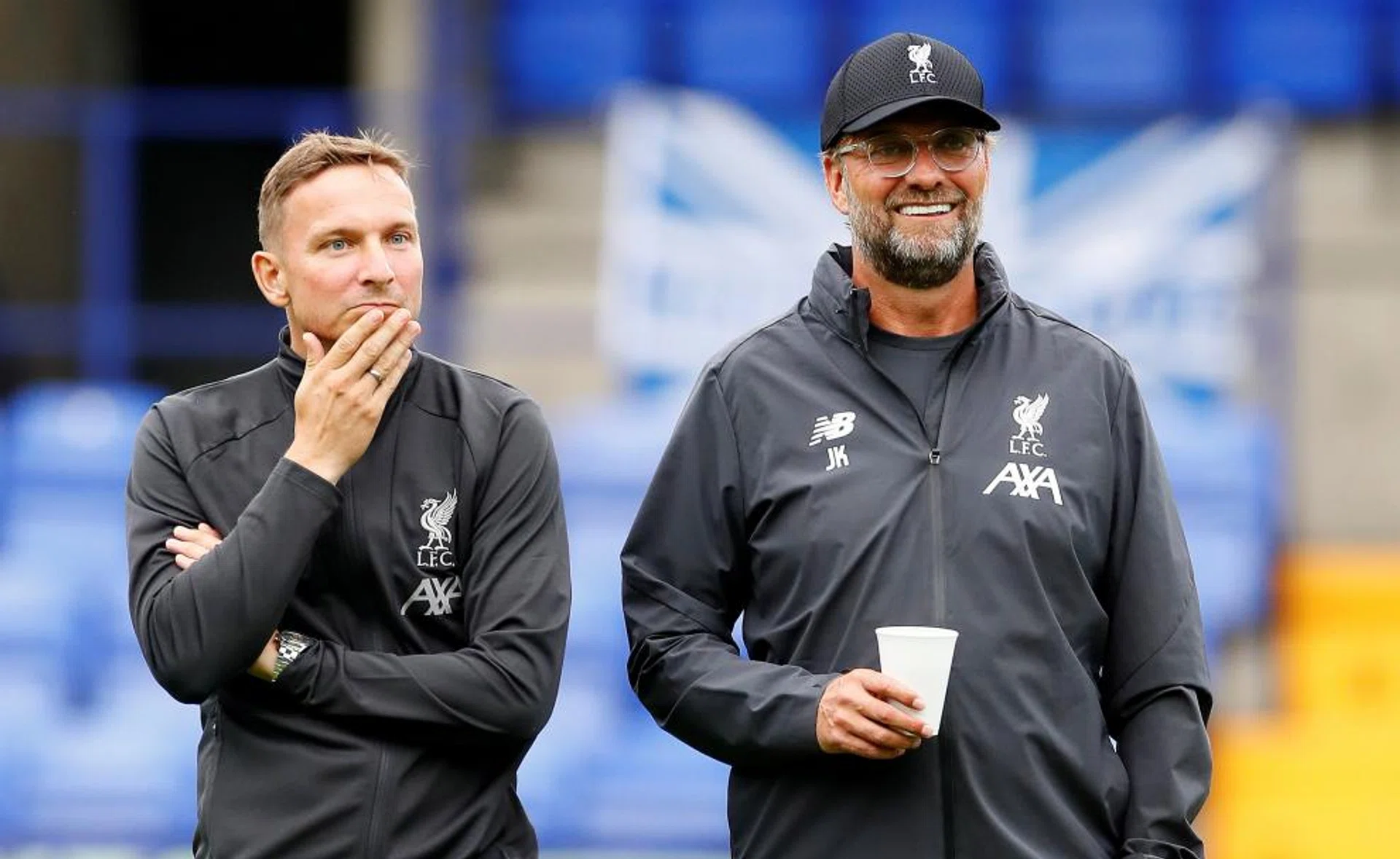 Liverpool manager Juergen Klopp (right) and assistant manager Pepijn Lijnders during their 6-0 friendly win over Tranmere Rovers.