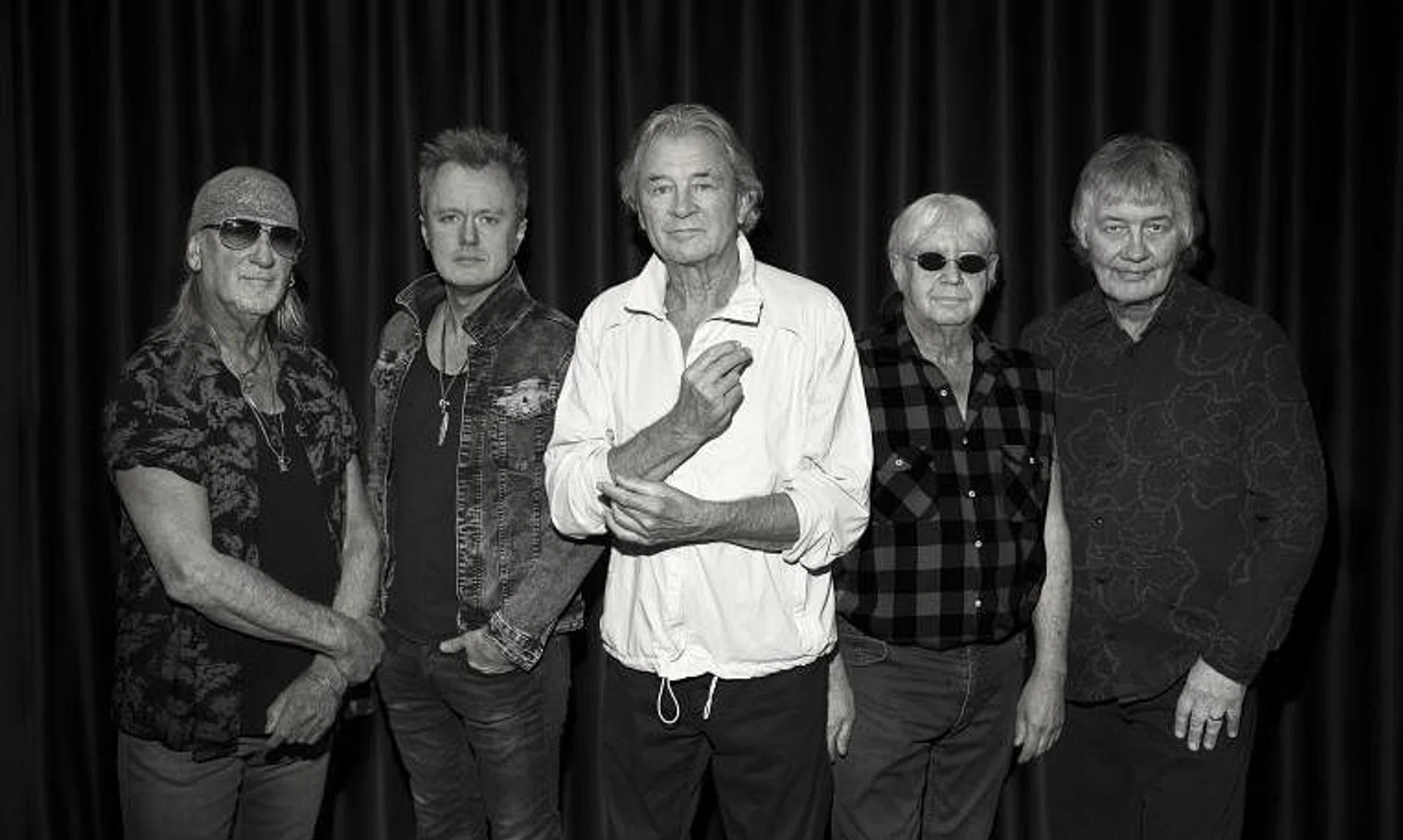 Deep Purple comprise (from left) Roger Glover, Simon McBride, Ian Gillan, Ian Paice and Don Airey.