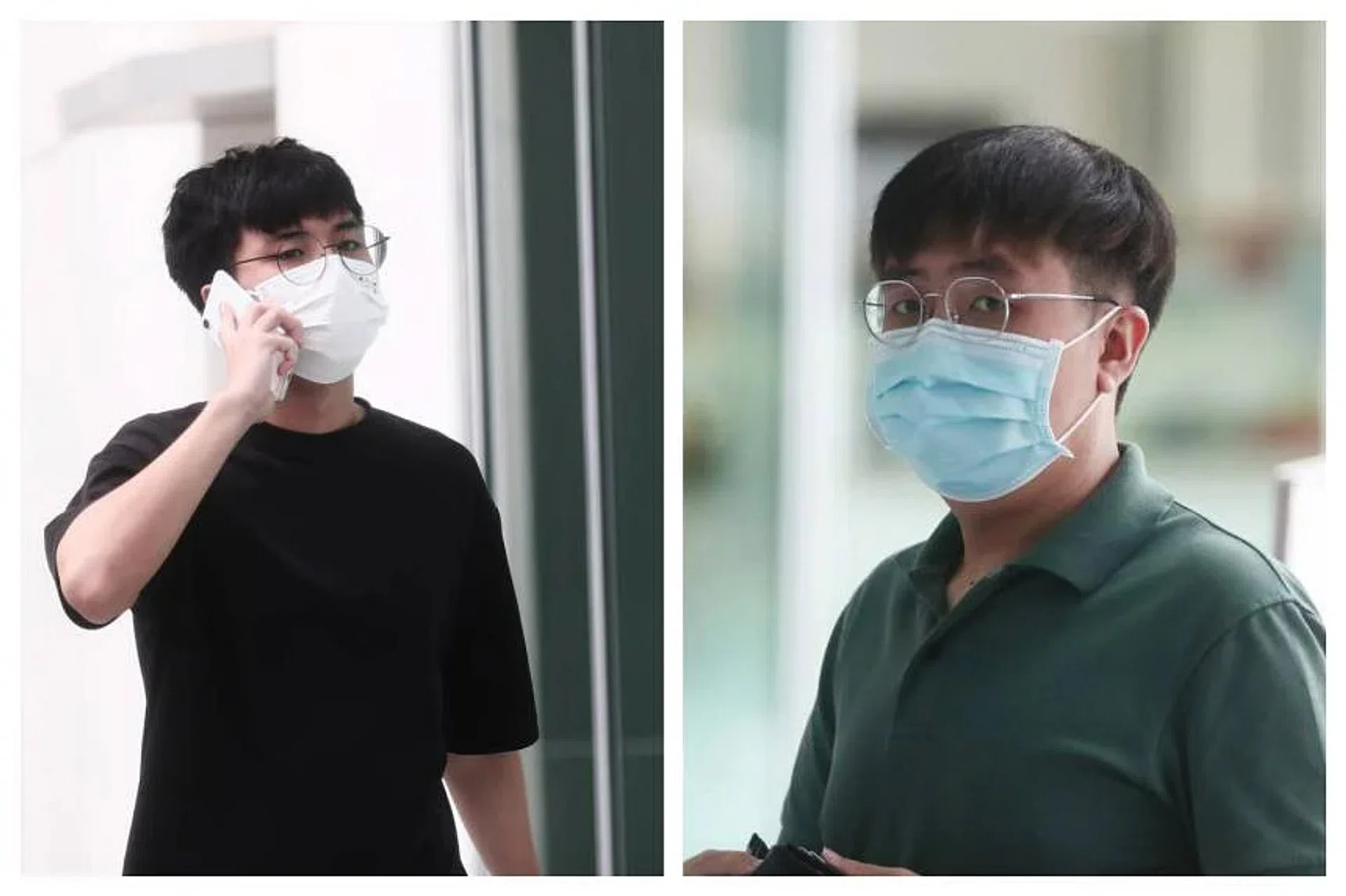Ryan Tan Shern (left) and Malcolm Chung Wai Kiat were each handed a corruption charge. 
