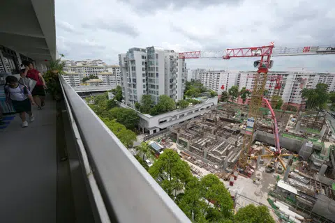 The construction site of the upcoming Heart of Yew Tee, which is scheduled to be completed in 2027.