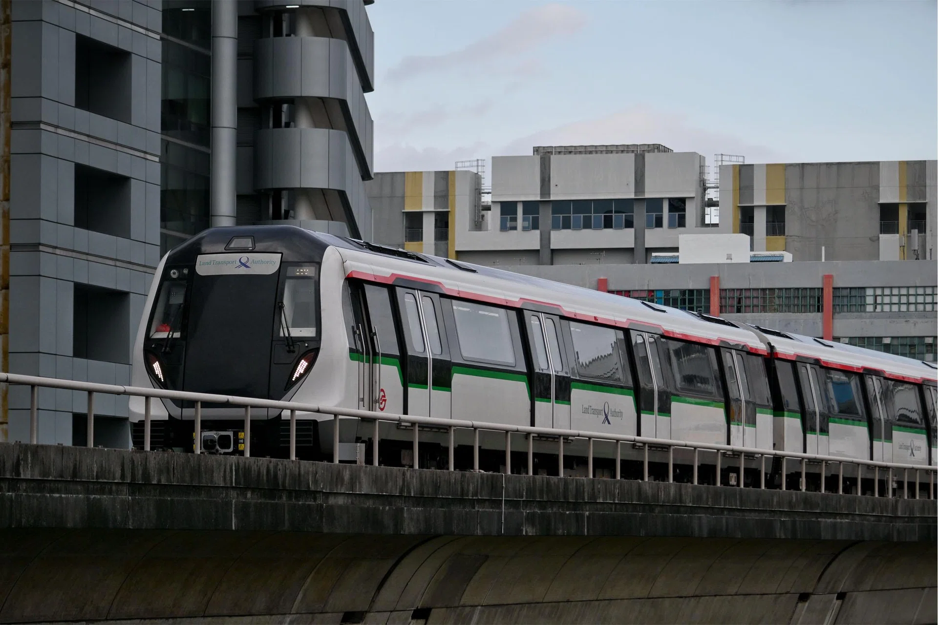 MRT train travelling towards Paya Lebar MRT station, 3 May 2024.