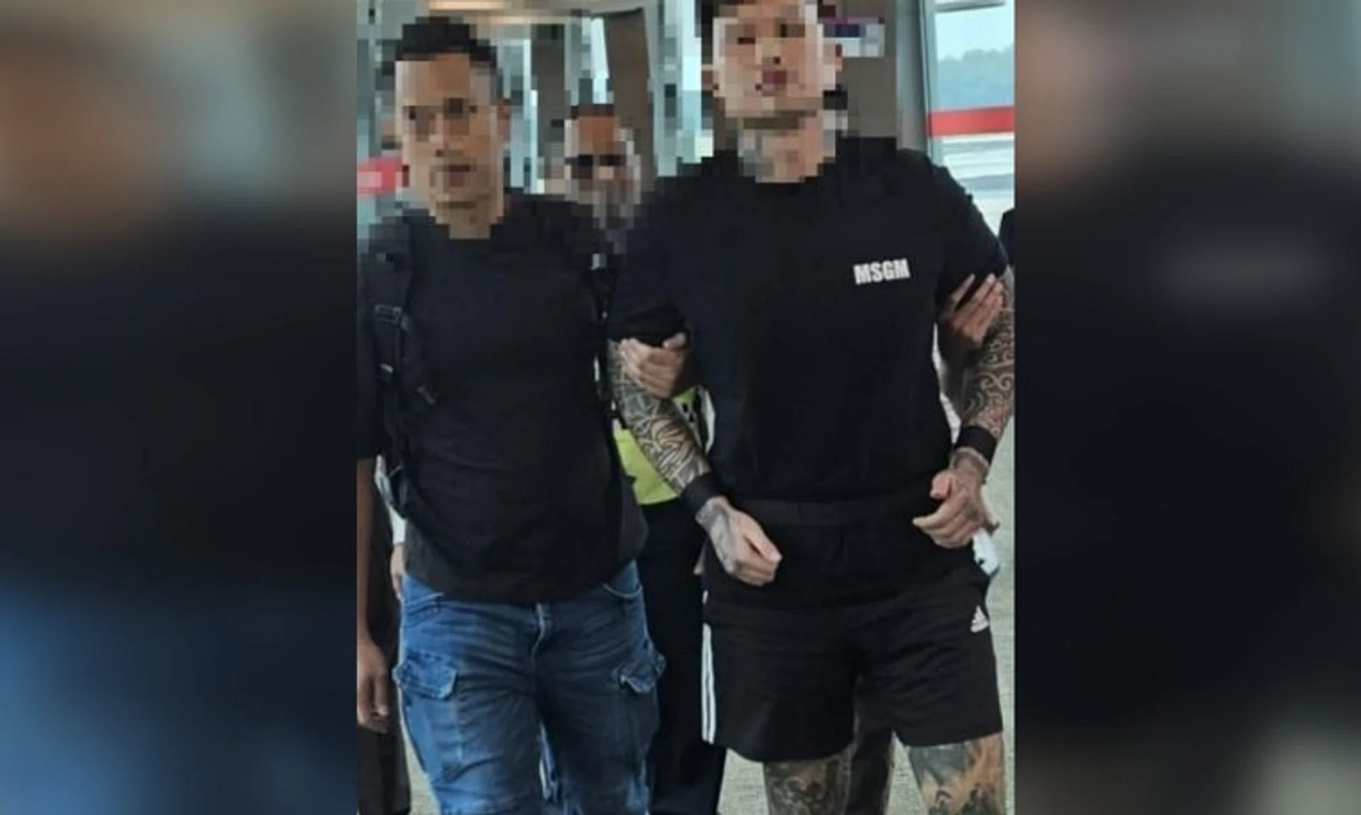 Singaporean Benny Kee Soon Chuan (right) was handed one charge of trafficking a controlled drug under the Misuse of Drugs Act. 