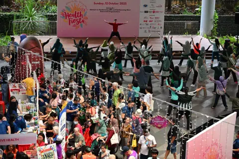 The annual health fiesta was held at Kampung Admiralty on Oct 12.