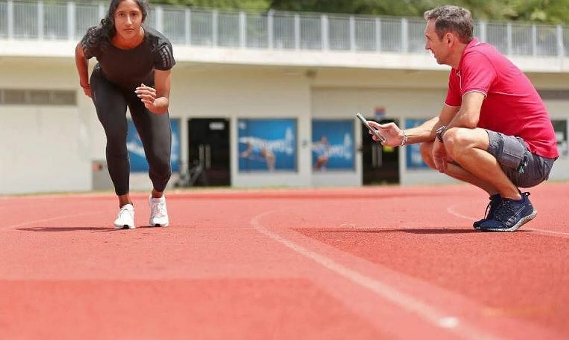 Luis Cunha has been working with Singapore sprinter Shanti Pereira since January 2020. 