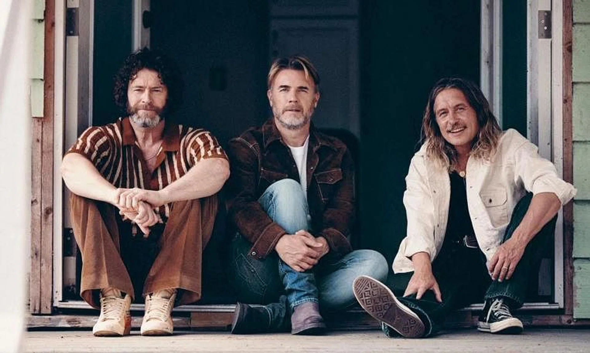 British group Take That members (from left) Howard Donald, Gary Barlow and Mark Owen.