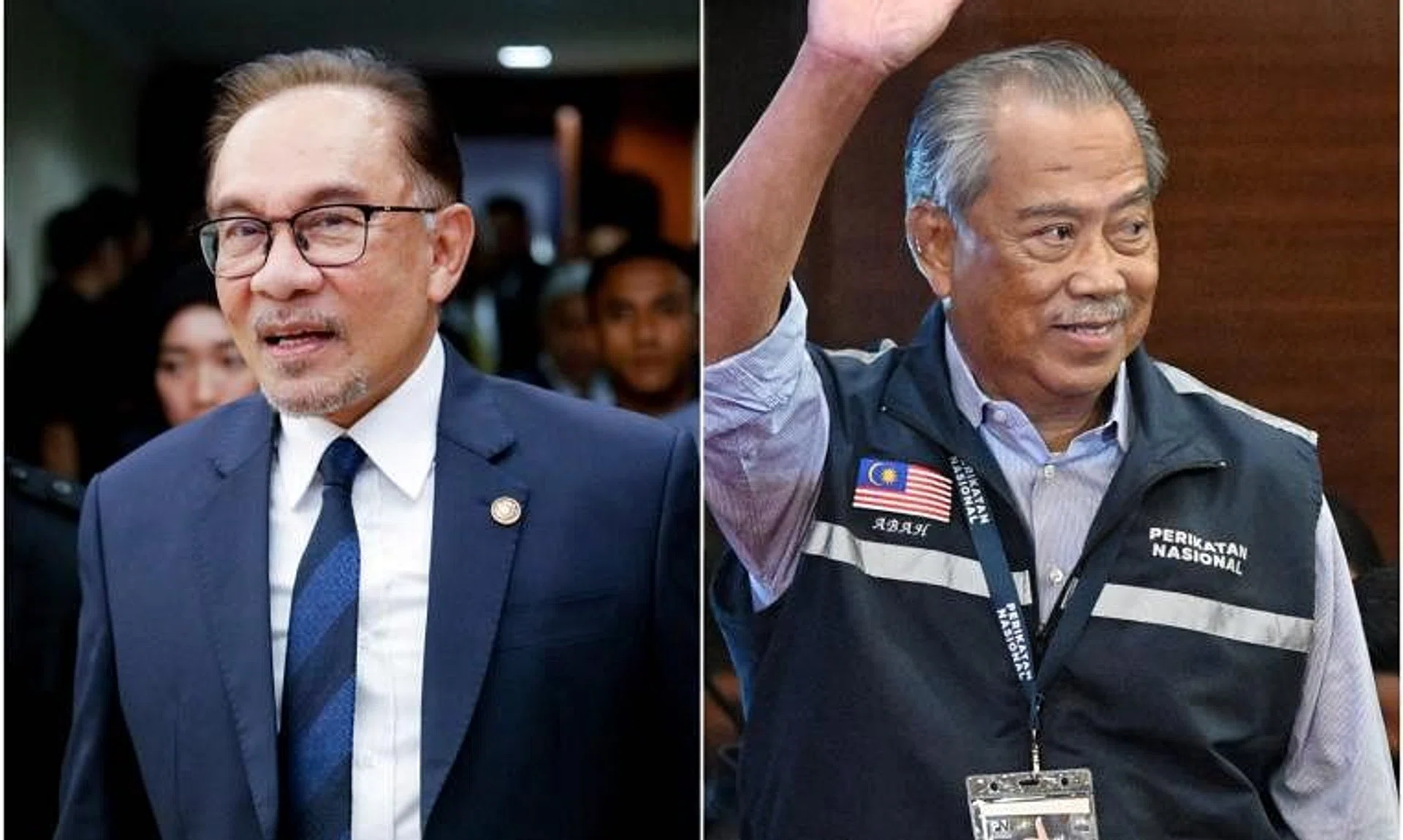 Malaysian PM Anwar Ibrahim (left) is also seeking an injunction to restrain Mr Muhyiddin Yassin from repeating the words.