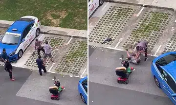 PMA rider uses mop to hit cabby who then rains punches on him at Hougang carpark