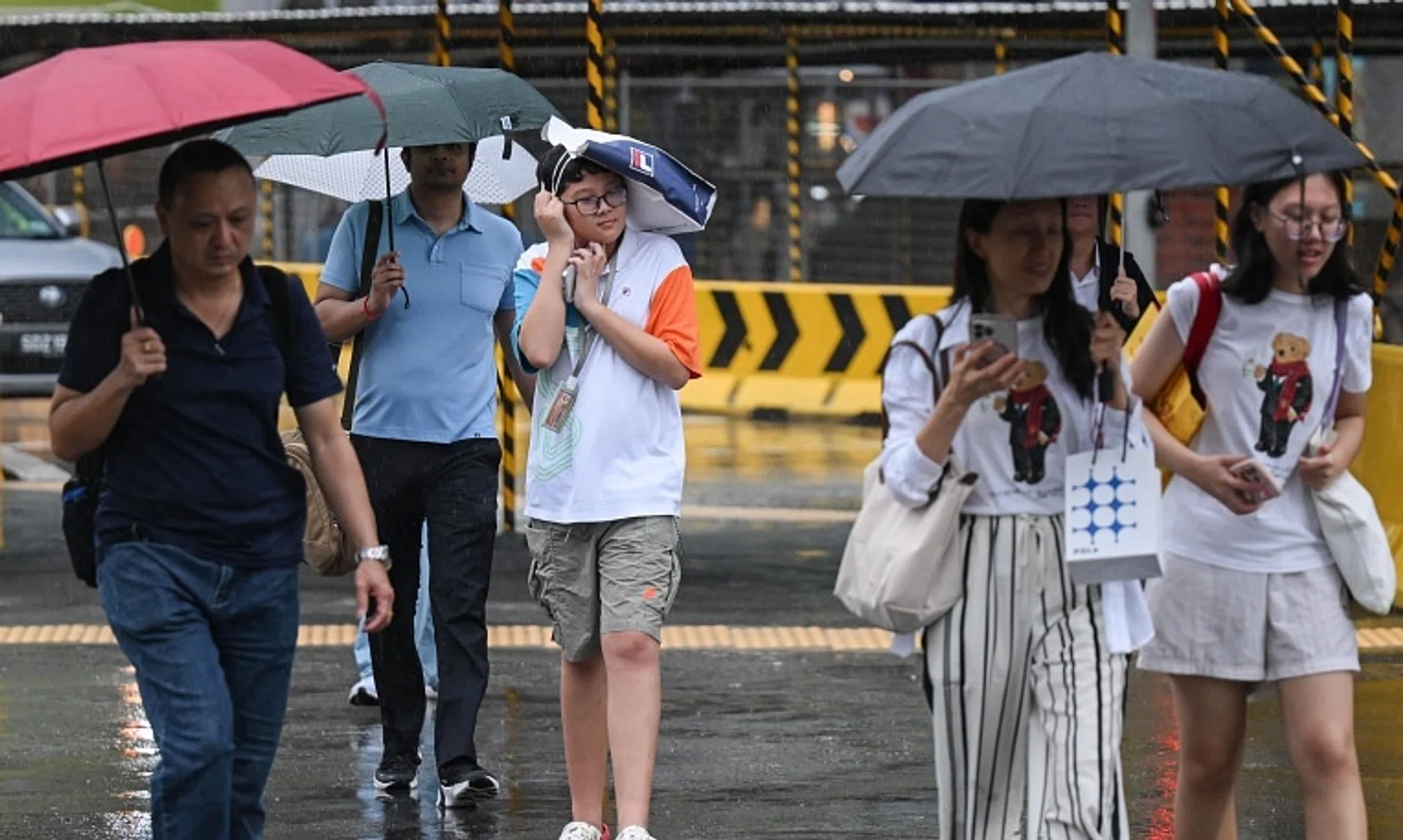 Thundery showers are expected over parts of Singapore in the afternoon on several days this week.
