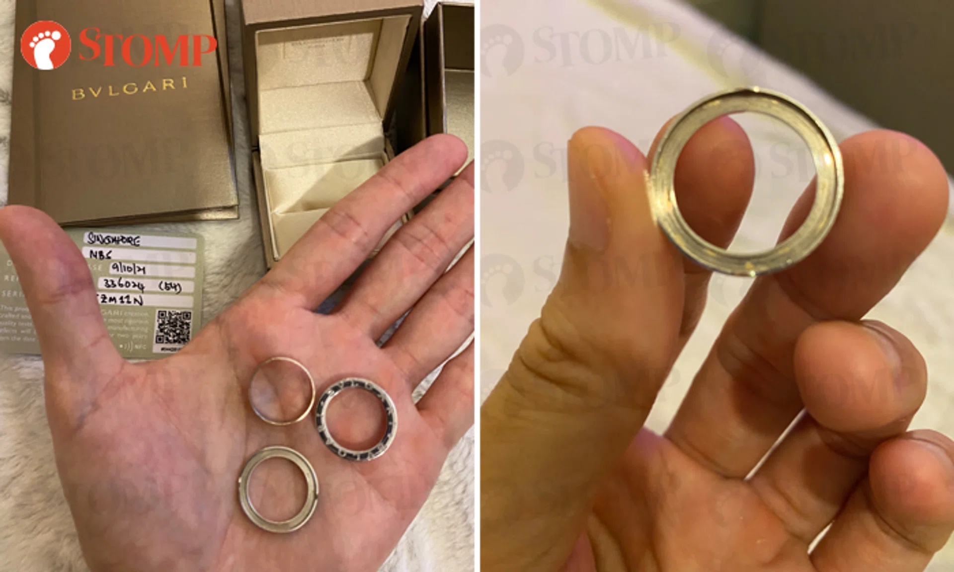 Have you seen an authentic Bulgari ring break into pieces?