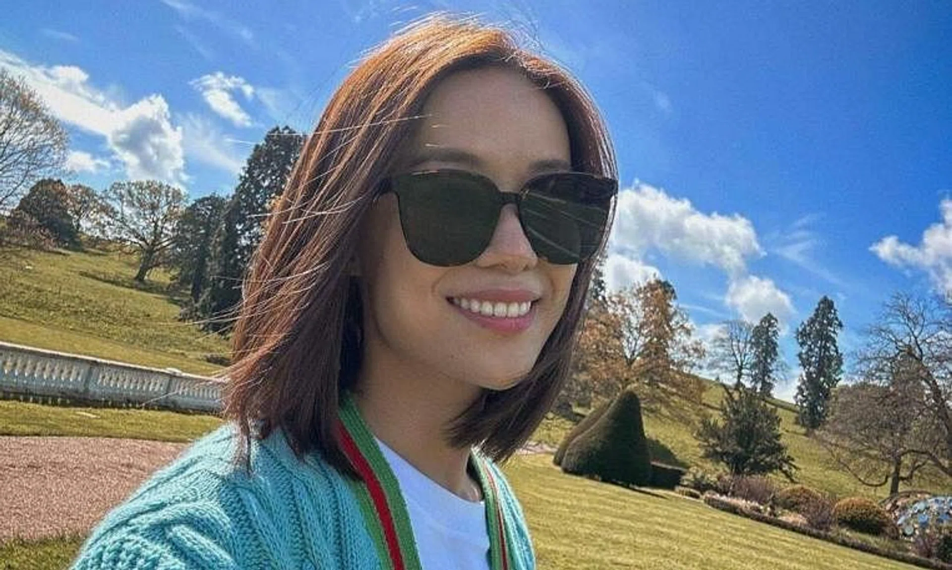 Actress Rebecca Lim on her honeymoon in Britain.