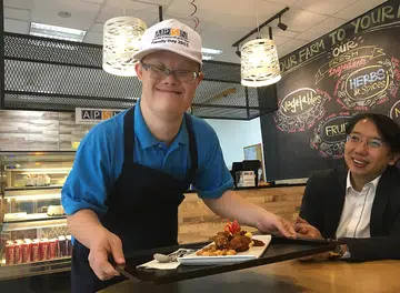Cafe exposure for special-needs trainees