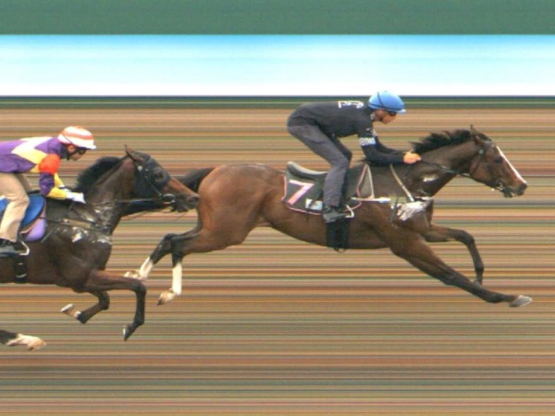 The Ricardo Le Grange-trained Bestseller (Bernardo Pinheiro) has one length to spare from Lucky Goal (Manoel Nunes) in a trial win on May 28.
