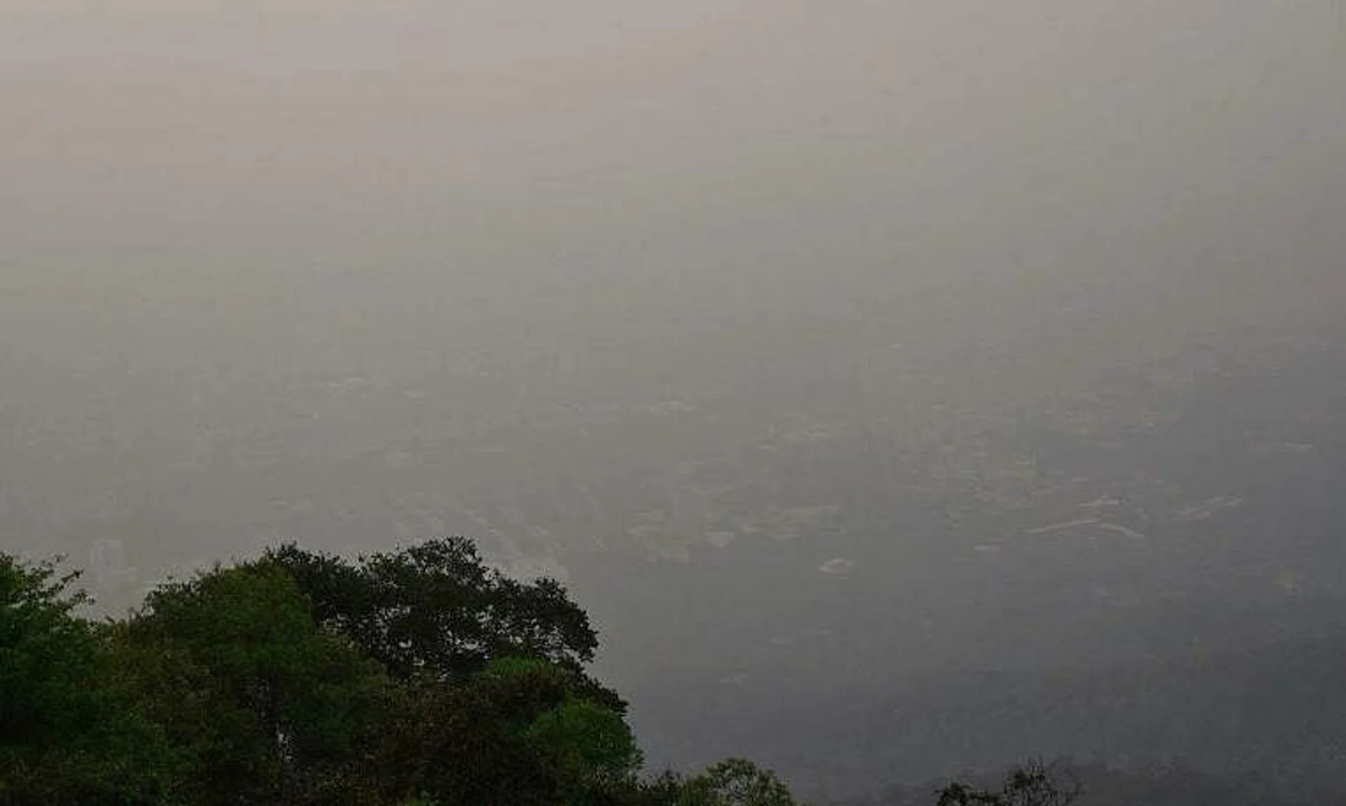 High levels of air pollution is seen from the top of Doi Suthep temple in Chiang Mai on April 11, 2023. 