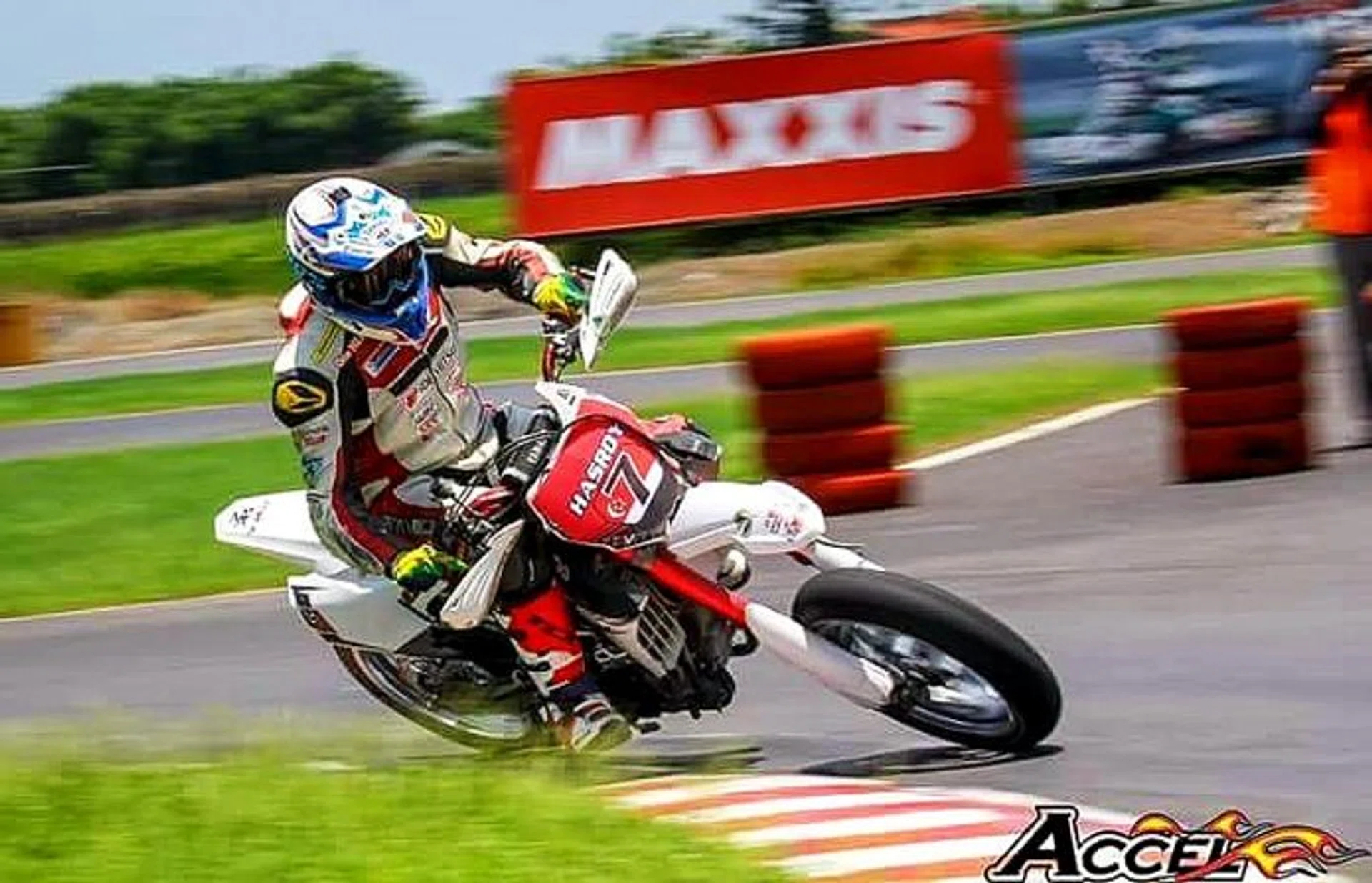 DETERMINED: Mr Hasroy Osman (above) is competing in the FIM Asia Supermoto Championship today. 