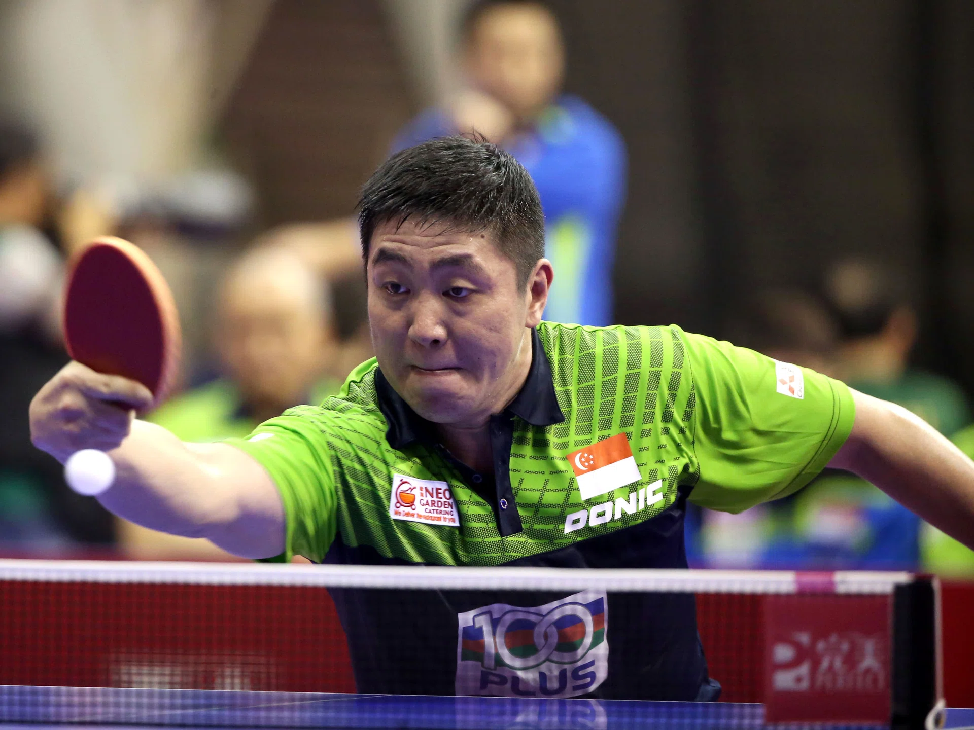 SUPER-SUB: Gao Ning’s (above) replacement Pang Xue Jie performs admirably, beating Japan’s world No. 14 Koki Niwa 3-2 in the opening singles.