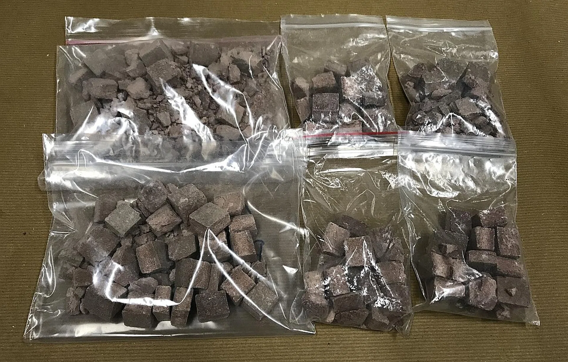 Heroin (above) and other drugs seized during the operations. 