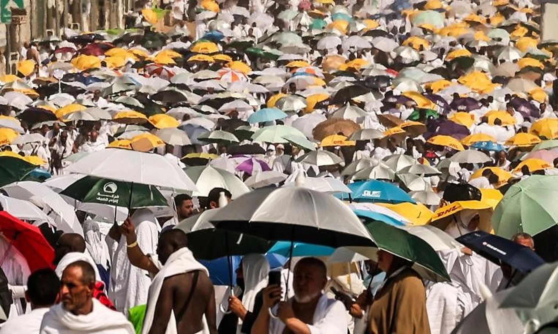 Muslims arriving at the base of Mount Arafat, also known as Jabal al-Rahma or Mount of Mercy, on June 15 during the annual hajj pilgrimage.