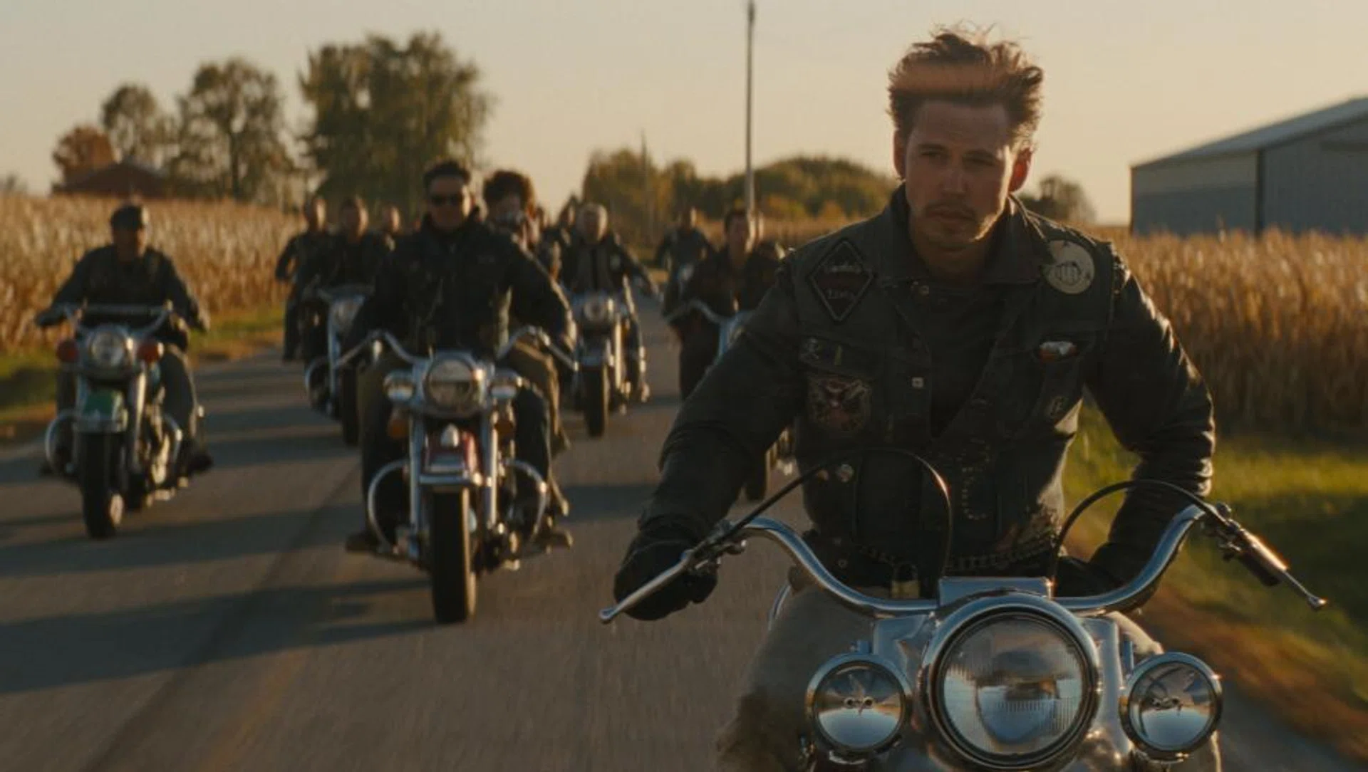 Austin Butler is a magnetic force on screen as bad-boy biker Benny.
