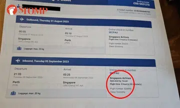 Man regrets booking SIA flight operated by Scoot: 'If booked separately, it'd be over $1,000 cheaper'