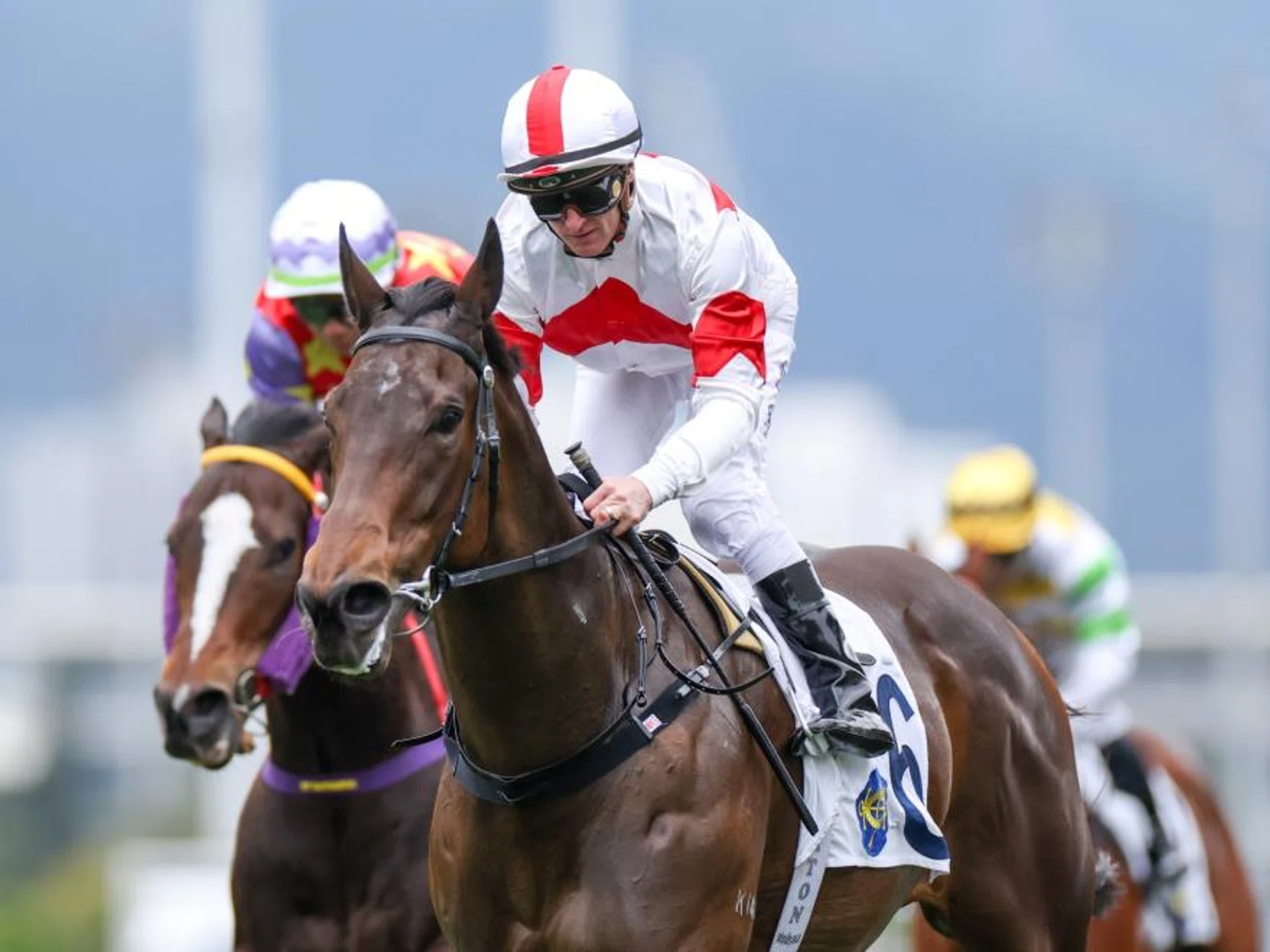 Magnifique justifying favouritism to score on debut for Zac Purton and trainer David Hall in the Class 4 Para Athletics 1,000m Handicap at Sha Tin on Jan 26.
