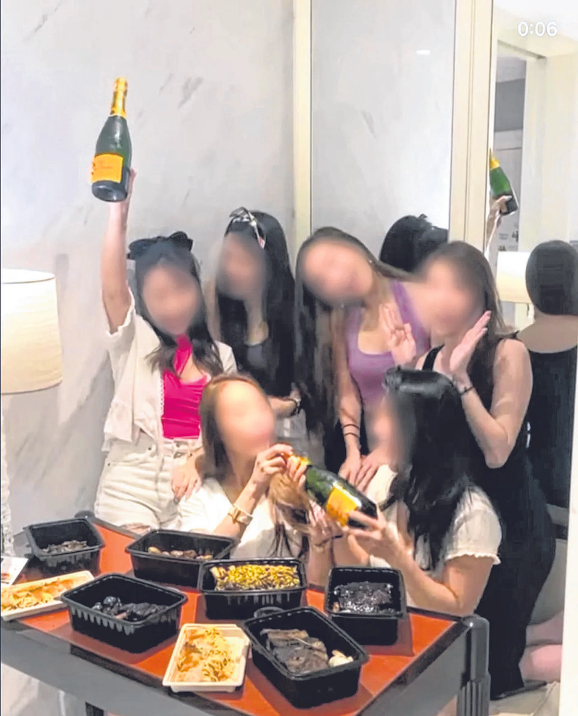 Videos uploaded on Instagram showed the women, who allegedly held a party at a hotel at Resorts World Sentosa, play-fighting with pillows and clothes on the beds.